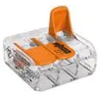 3 Pole Terminal Block / Splicing Connector with Orange Lever Lock, 4mm, 450V, 32A