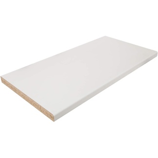 28 x 600mm x 2.4m Plain white kitchen worktop