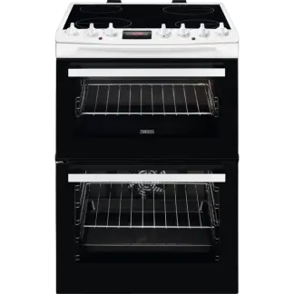 Zanussi ZCV69360WA 60cm Electric Cooker with Ceramic Hob - White - A/A Rated