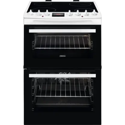 Zanussi ZCV69360WA 60cm Electric Cooker with Ceramic Hob - White - A/A Rated