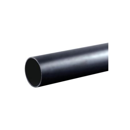 110mm x 3m straight black pipe