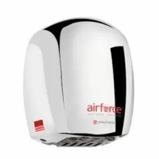 Airforce Eco | Polished Chrome | 79 db(A) | World Dryer | Ultra Compact | Low Energy High Speed | A Sleek and Stylish Dryer in Polished Chrome