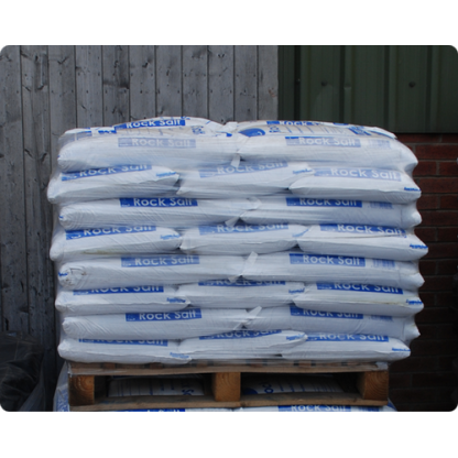 25kg Brown rock salt poly bag