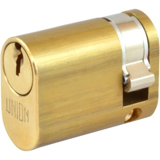 UNION 2x8 Oval Half Cylinder To Suit 2332 Oval Profile Nightlatches - 40mm