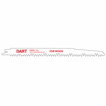 S1531L (4052) 230mm 5 TPI Rough Wood Cutting Reciprocating Blades Pk 5