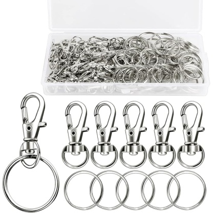 All Steel Key Ring Complete With Spring Clasp