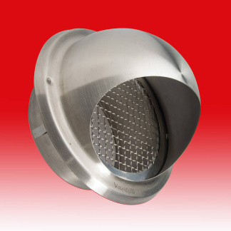6 Inch Stainless Steel Round Cowl c/w Internal Mesh