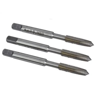 M5 x 0.9mm Taper Tap, Straight Flute, , High Speed Steel, Metric Coarse, Bright