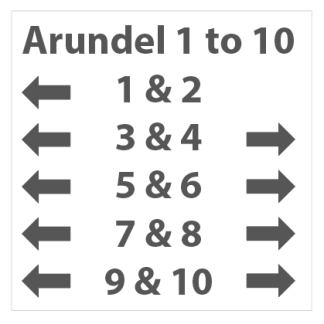 Arundel Court Sign Numbered 11-20 580 x 580mm
