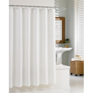 AKW White weighted standard shower curtain 1800 x 1800