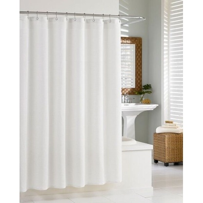 AKW White weighted standard shower curtain 1800 x 1800