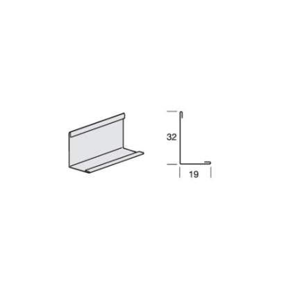 BPT1932HC Gridline Perimeter Angle (painted) 19x32mm 3000x19x32mm (108 linear m / 36 pcs)