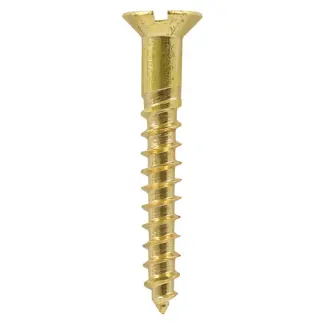 4 x 1/2 Brass Timber Slot CSK Screws 200 pcs