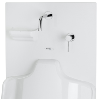 Wudu Wall Mounted Manual Lever Tap The Wudu Wall Mounted Manual Lever Tap is 175mm long to ideally suit the dimensions of the Wudu Modular, providing a hygienic, manually operated option to complement the other taps available for the Wudu Modular.