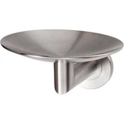 LX13SS Deleau satin stainless steel mounted soap dish
