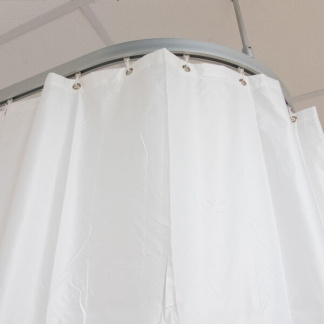 643 / White 1500 X 2000mm Fr Shower Curtain