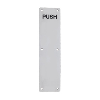 Push Plate 650 x 70mm satin stainless steel
