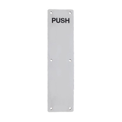 Push Plate 650 x 70mm satin stainless steel