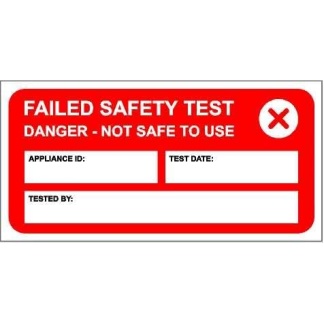 Pat Test FAIL Labels Roll 250