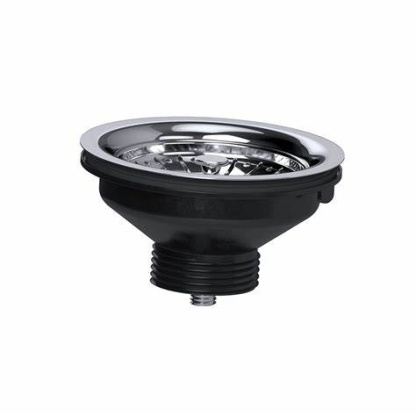 Sink Waste BLACK Basket Strainer No Overflow