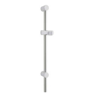 Chrome & White Shower Riser Rail 650mm