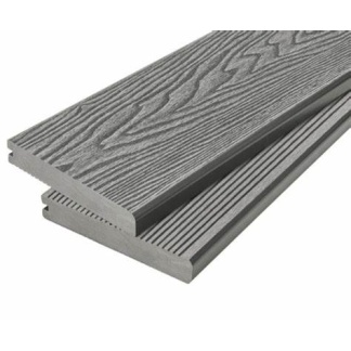 142 X 22 X 3M Bullnose Composite Decking Silver Birch Reversible