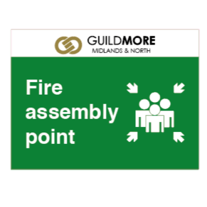 *Branded* Fire assembly point sign A3