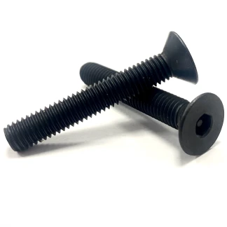 M4 x 20 Flange Hex Machine Screw Black