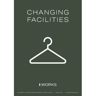 HOP001 Site Changing Room Sign A4 - 3mm Foamex