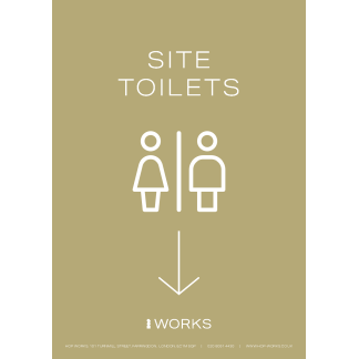 HOP001 Site Toilets below sign A4 - 3mm Foamex
