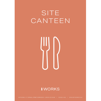 HOP001 Site Canteen Sign A3 - 3mm Foamex