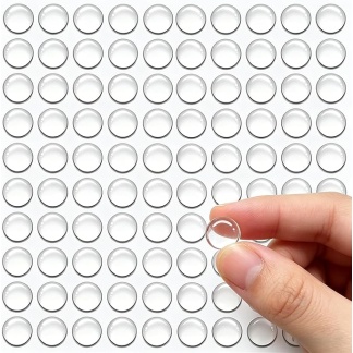 100 Pcs Clear Rubber Feet, 8 * 3mm Self Adhesive Rubbery Pads