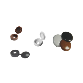 White Hinged Screw Caps - Large Pk 50